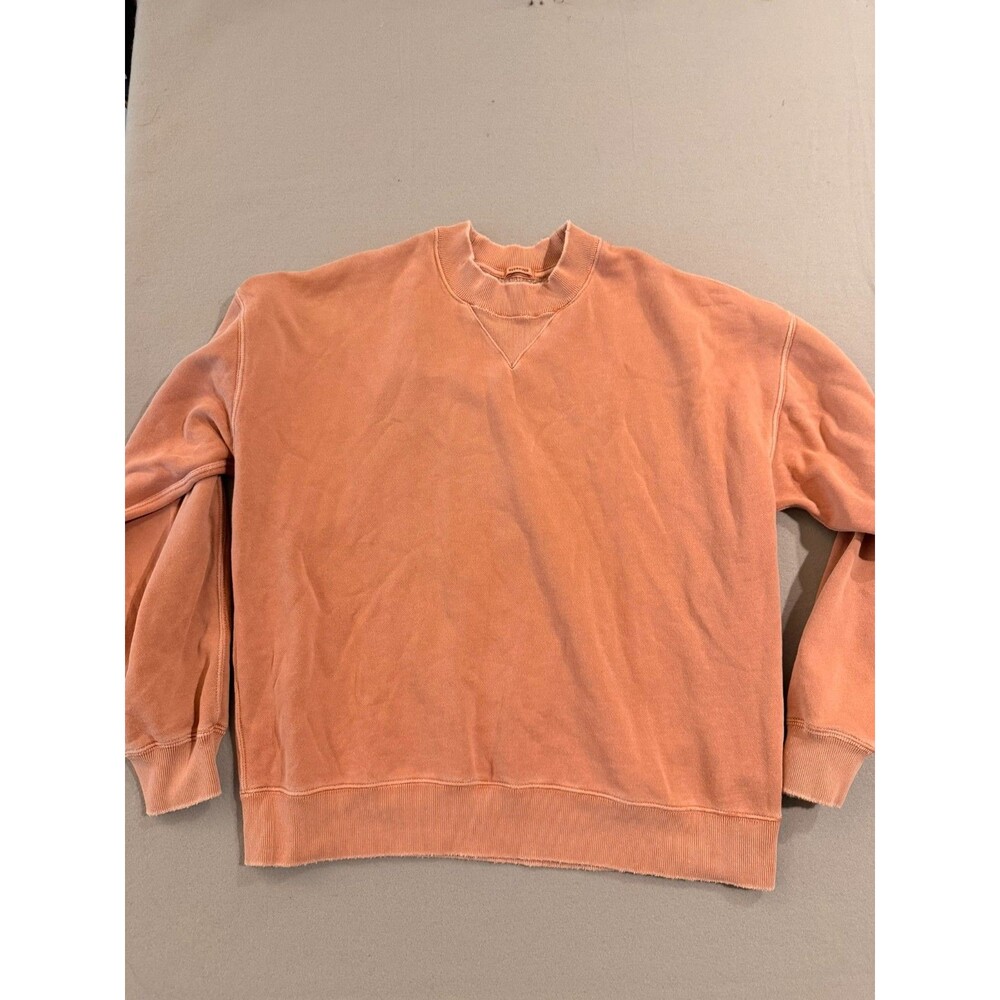 Small Oversized distressed Pink Abercrombie Pull over Sweater Stone washed